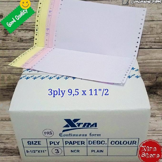 

kertas continous 3ply 9.5x11inc bagi 2 NCR berkualitas Star Seller Termurah