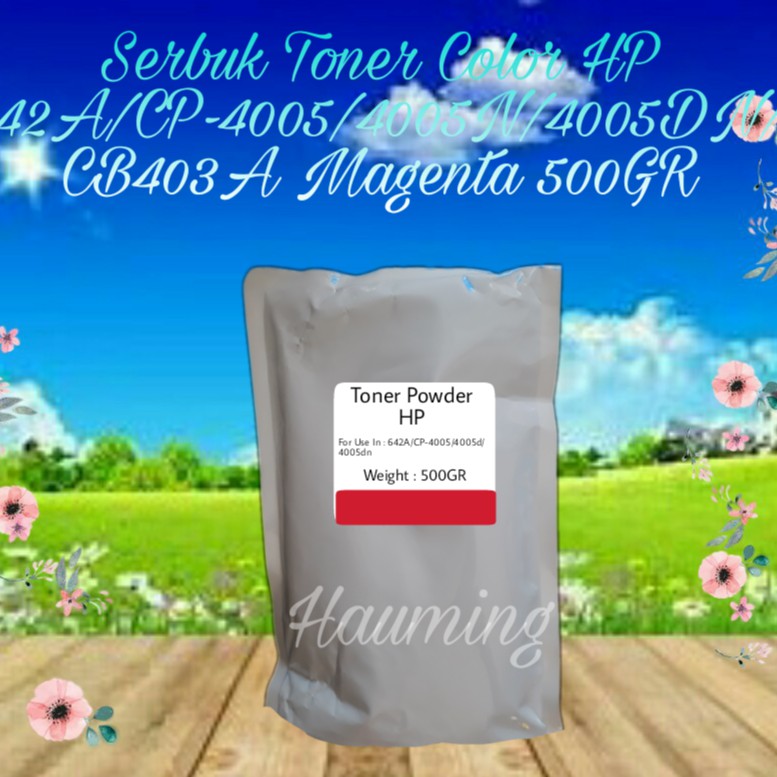 Serbuk Toner Color HP 642A CP4005 CP4005D CP4005DN CP4005N CP-4005 4005N CB403A Magenta 500gr