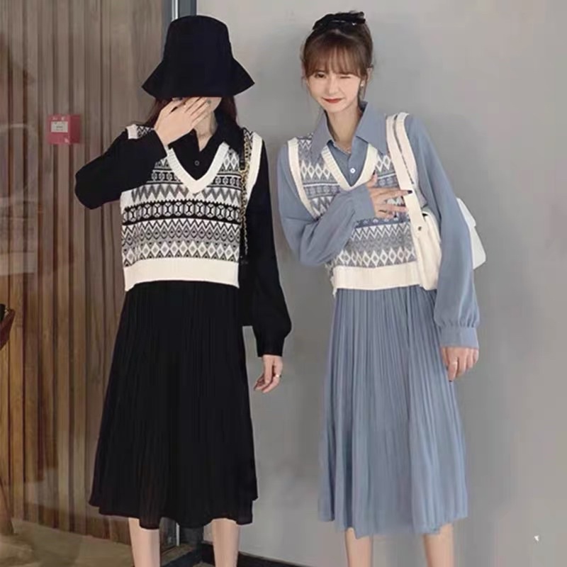KNIT VEST WANITA ATASAN  RAJUT KOREAN STYLE OVERSIZED BAJU KAOS MX927