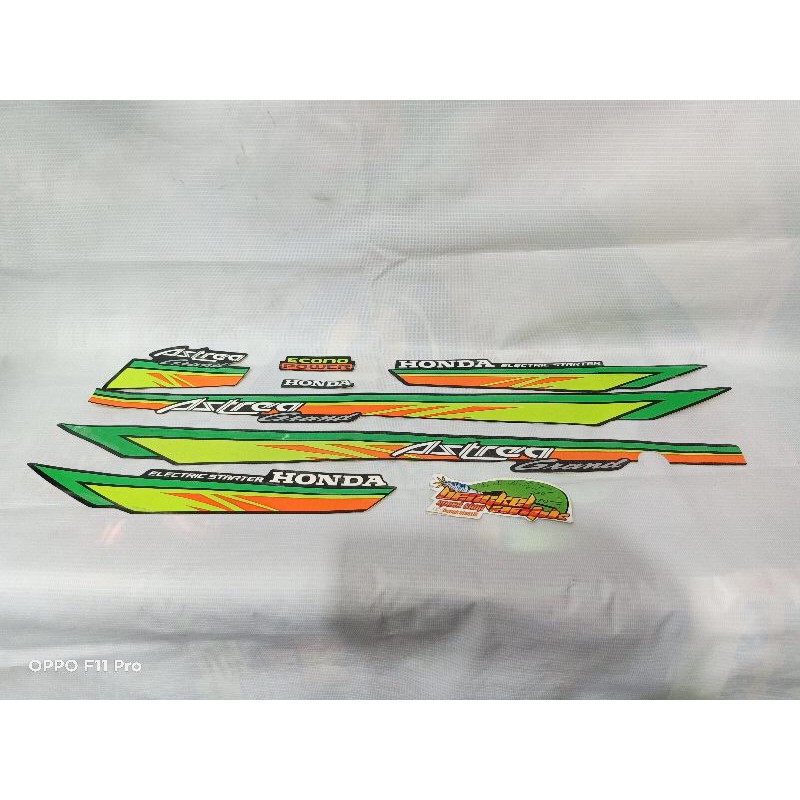 striping sticker body Astrea grand bulus 93 hijau