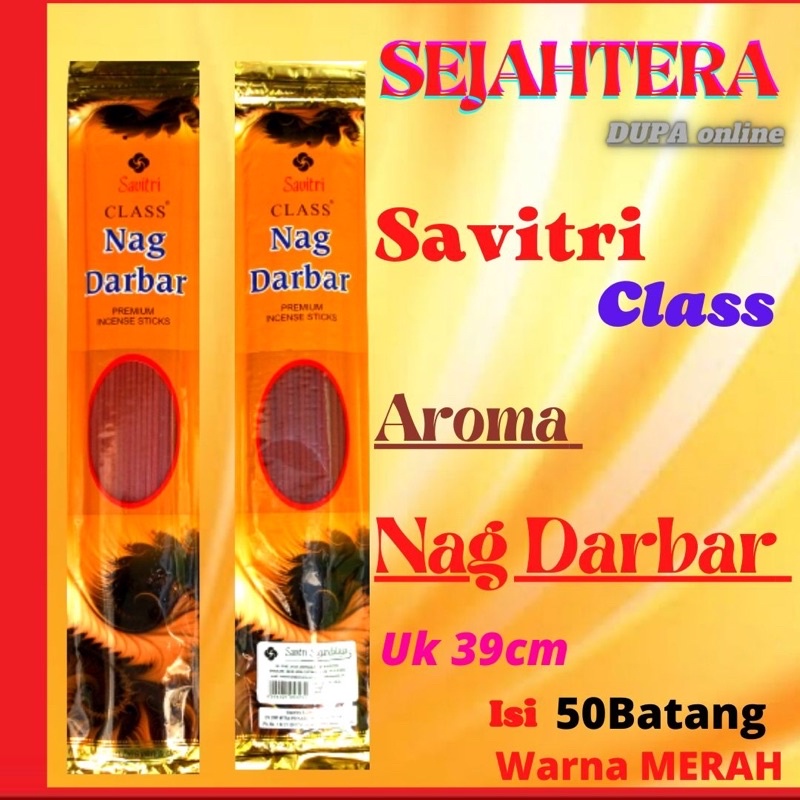 Dupa Hio Savitri Class “Nag Darbar” Pouch 39cm 50btg Merah