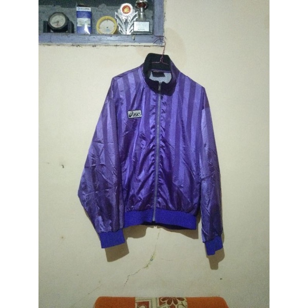 thrift jacket asics vintage Windbreaker jaket sport pria wanita unisex