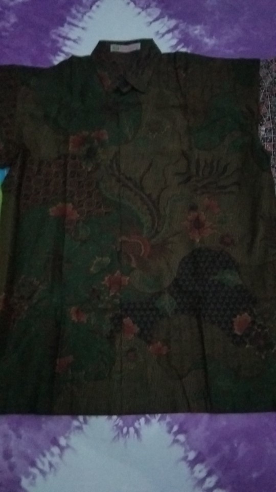 Kemeja Batik Prabu Bahan Katun Baturaden Reguler Fit A176