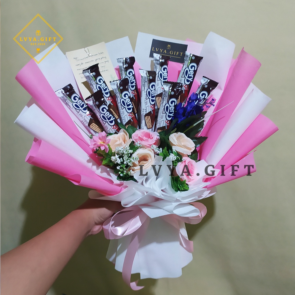 {GS0002} Buket snack mix artificial flower | Buket nextar | Buket bunga artificial mix snack |  Buket bunga mix snack | Buket bunga | Buket bunga palsu