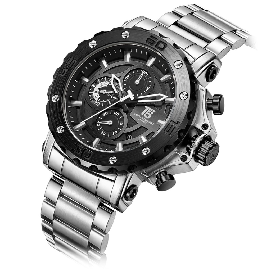 JAM TANGAN PRIA CHRONOGRAPH AKTIF T5 H 3702G ORIGINAL/JAM T5 H 3702G ORIGINAL/T5 H 3702 ORIGINAL/JAM PRIA/JAM CHRONOGRAPH