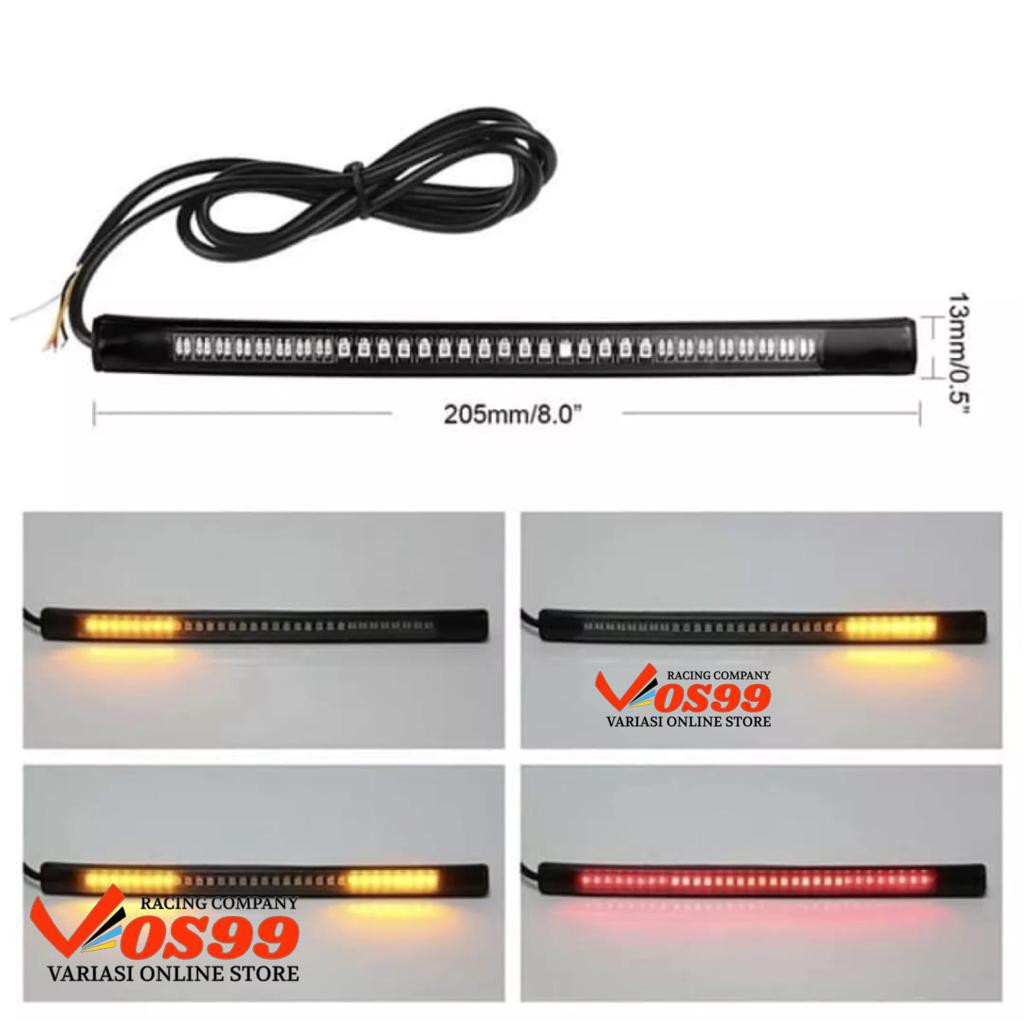 LAMPU LED STOP REM STRIP FLEXIBLE 20 CM REM STOP &amp; SEN BELAKANG MOTOR DAN MOBIL LAMPU PLAT NOMOR