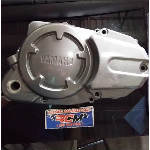 COVER CRANKCASE TUTUP BLOK KOPLING RXKING RX KING NEW SILVER ORI ORIGINAL YAMAHA ASLI 3KA-E5421-70