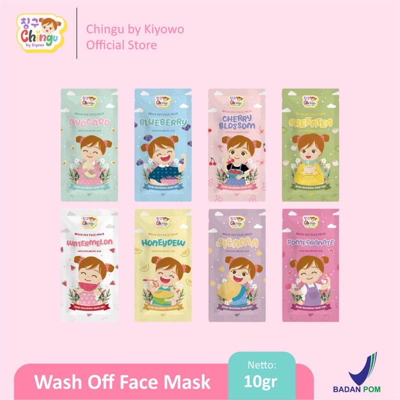 CHINGU BY KIYOWO WASH OFF FACE MASK 10gr BPOM APPROVED