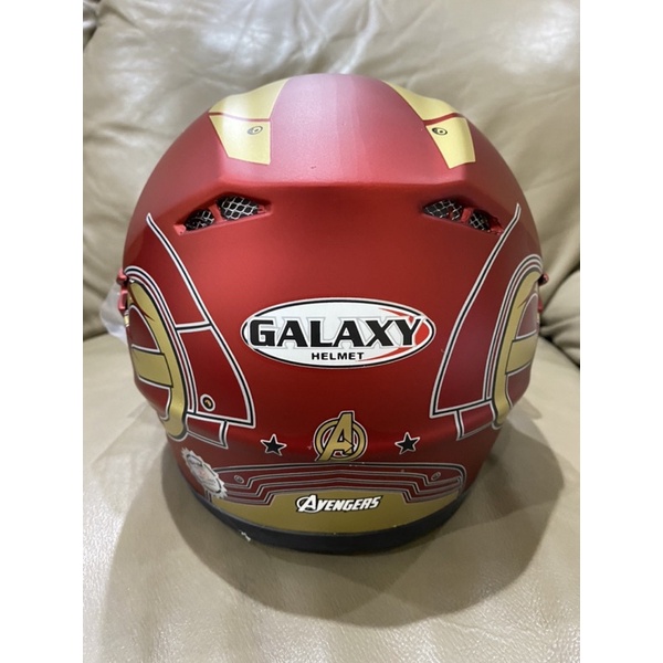 Helm Anak GALAXY SKY SNI Motif Iron Man Merah Doff Usia 3-7 Tahun Termurah Terlaris