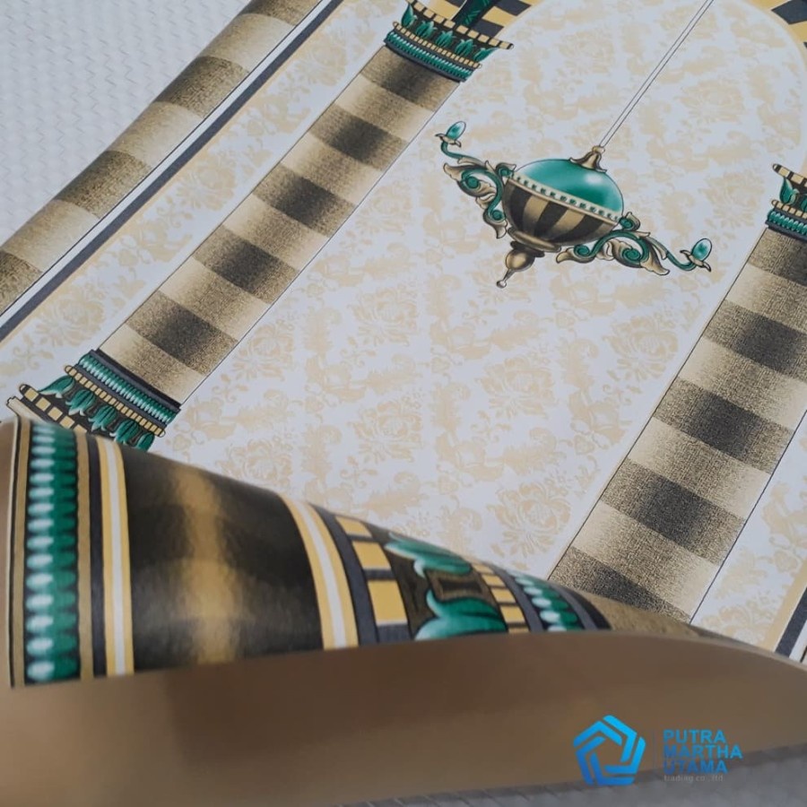 Sajadah Plastik PVC Ukuran 60x110 cm, SAJADAH u/ Lantai, Sjadah MURAH, KARPET SAJADAH GREEN-2