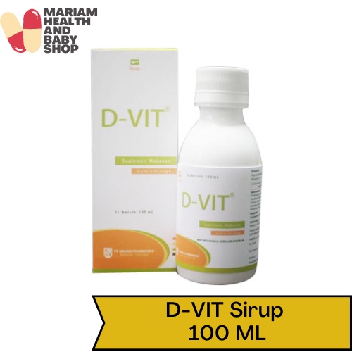 Vitamin D Vit Sirup 100ml / D-Vit Sirup | Suplemen Vitamin D3 400 IU