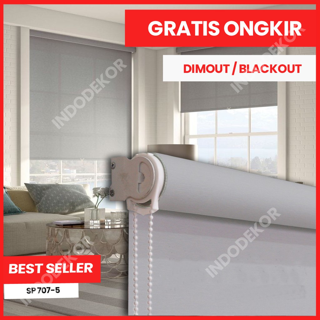 Roller Blinds Dimout / Blackout / Tirai Jendela Gulung ...