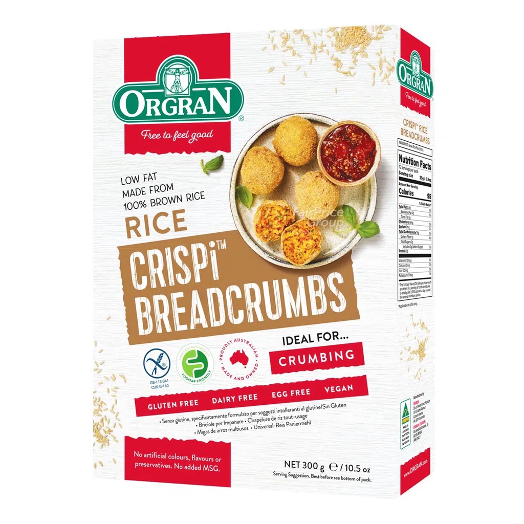 

Orgran Gluten Free Crispi Crumbs Breadcrumbs Rice 300g