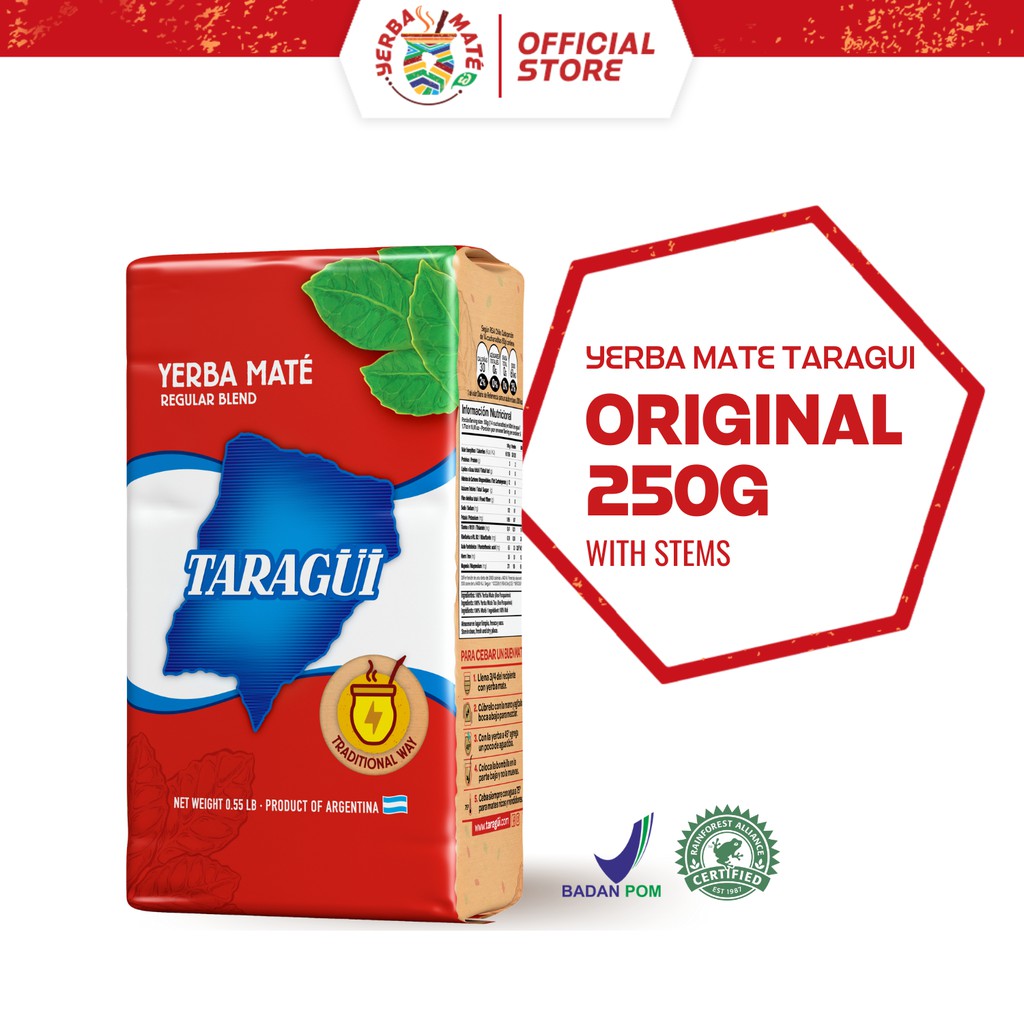 

Taragui Yerba Mate Original with stems 250g | Teh Botanikal Argentina