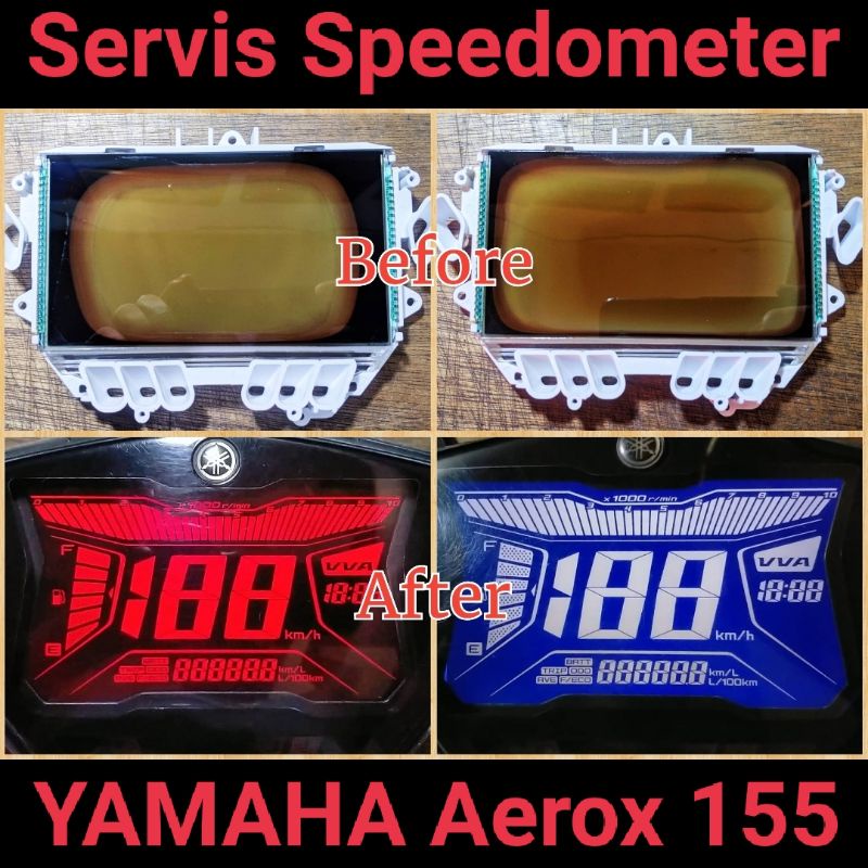 Servis speedometer Yamaha Aerox sunburn