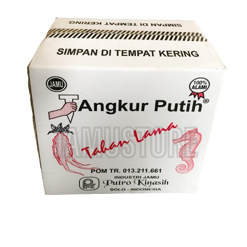 Tangkur Putih +Ginseng Jawa 1000 Sachet - 1 Karton [100 Dus][Putro Kinasih BPOM]