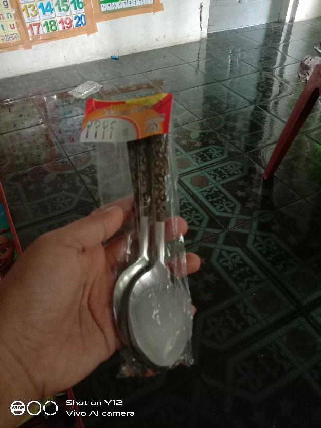 Sendok Makan Motif Batik Stainless  12 Pcs  ( 1 Lusin ) - Palapa