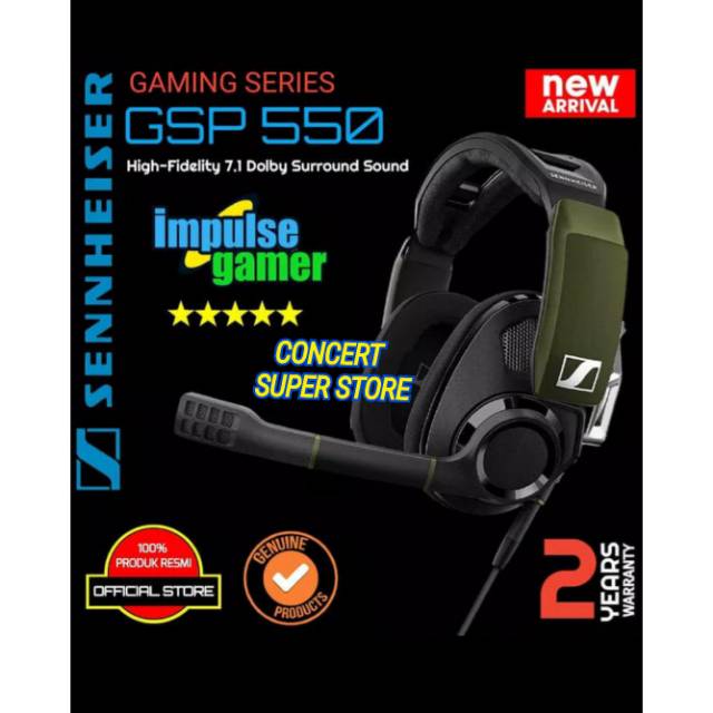 Sennheiser GSP550 - GSP 550 Hi-Fi 7.1 Dolby Surround Sound Headset