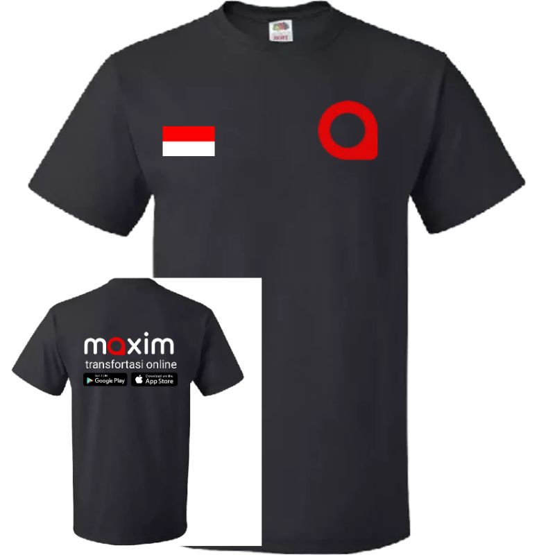 BAJU KAOS DISTRO PRIA SABLON MAXIM DEPAN BELAKANG BAHAN COMBED 30S