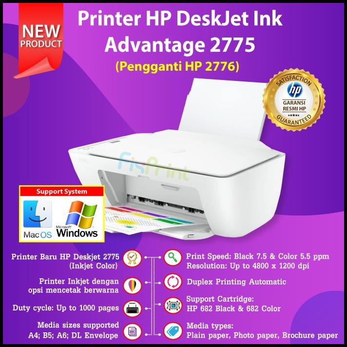 Printer Hp Deskjet Ink Advantage 2676 Print Scan Copy Wifi Wireless A4