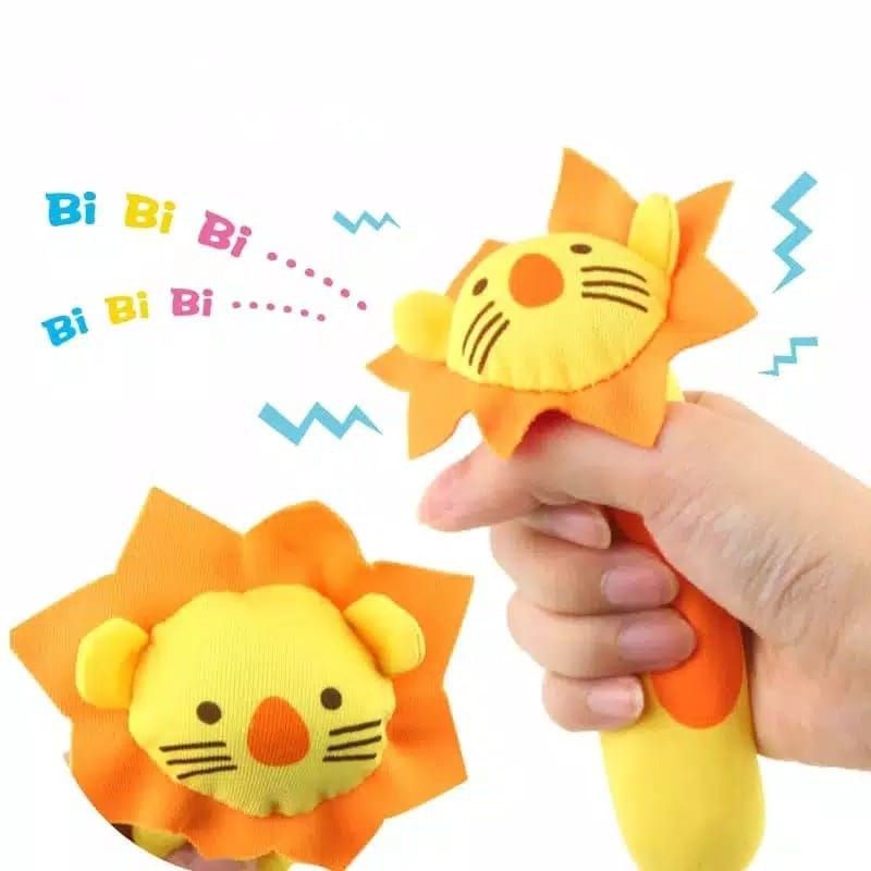 Original Mainan Rattle Stick Genggam Bunyi  untuk Bayi lucu karakter