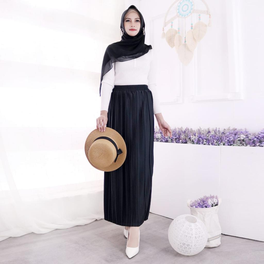 ROK PLISKET PREMIUM // ROK PLISKET SPAN // PLEATS SKIRT // BAHAN HYGET PREMIUM