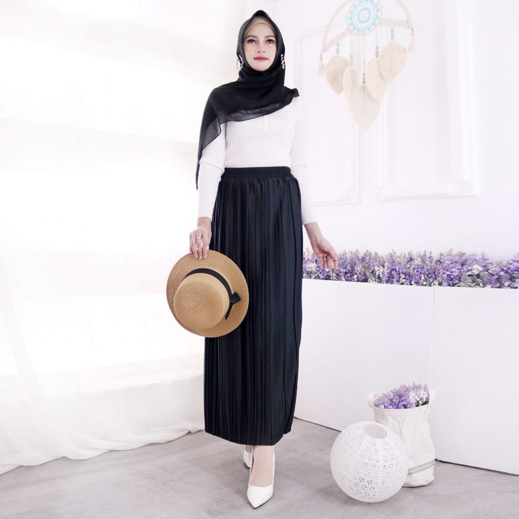 ROK PLISKET PREMIUM // ROK PLISKET SPAN // PLEATS SKIRT // BAHAN HYGET PREMIUM