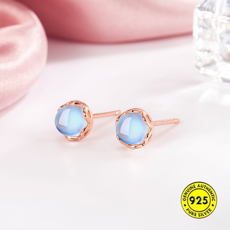 Anting Stud Desain Batu Bulan Untuk Wanita