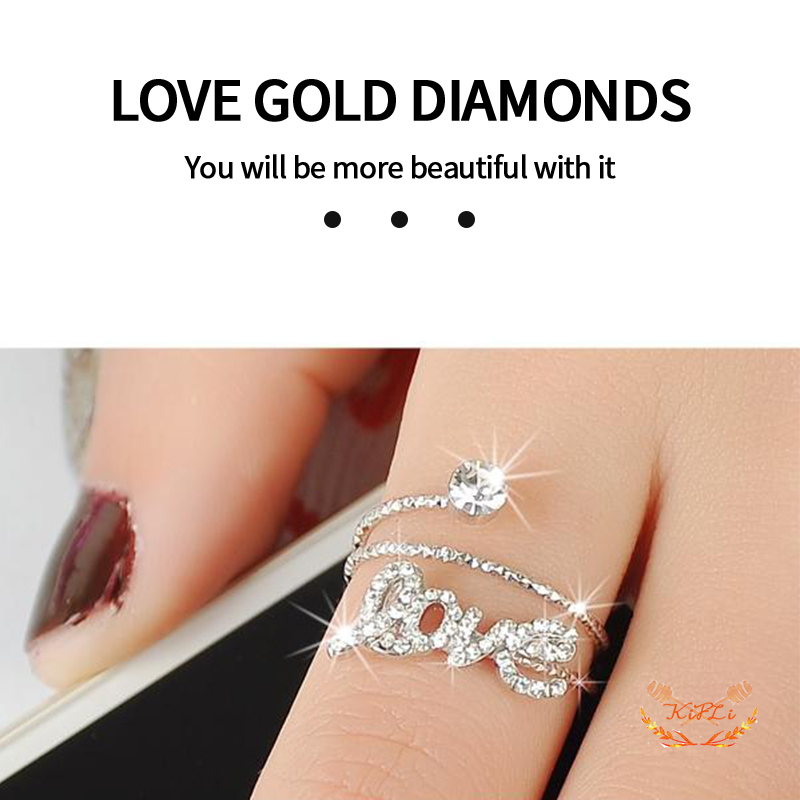 Cincin Perhiasan,Cincin Titanium Wanita,Mode Berlian Imitasi Korea,Ring Titanium