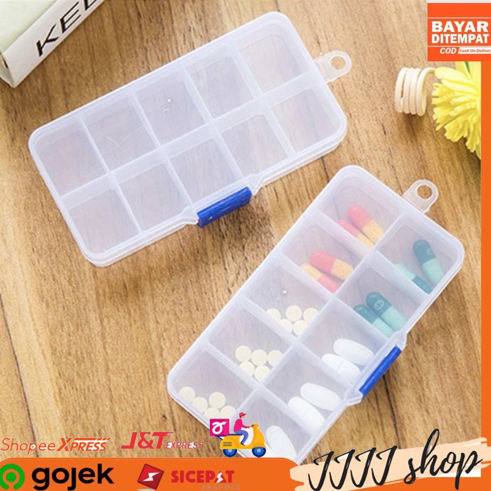 Kotak Plastik Tempat Penyimpanan Obat Kancing Sekat Plastik Box