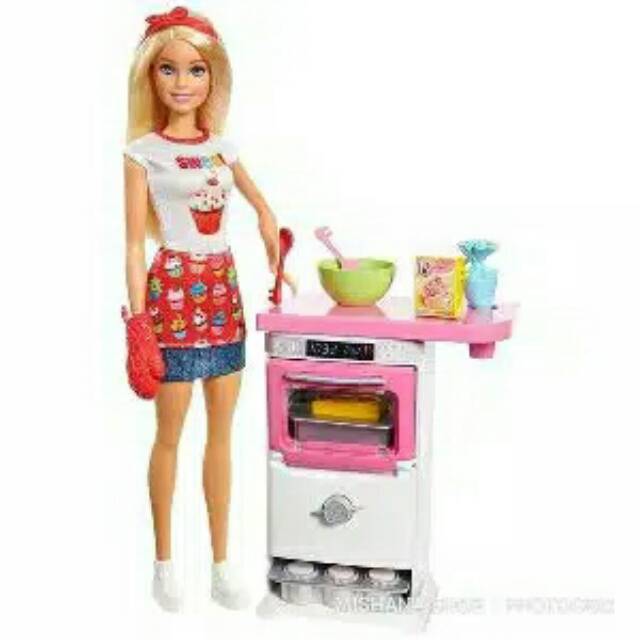 BARBIE MATTEL DOLL BAKERY CHEFF FURNITURE OVEN PLAYSET