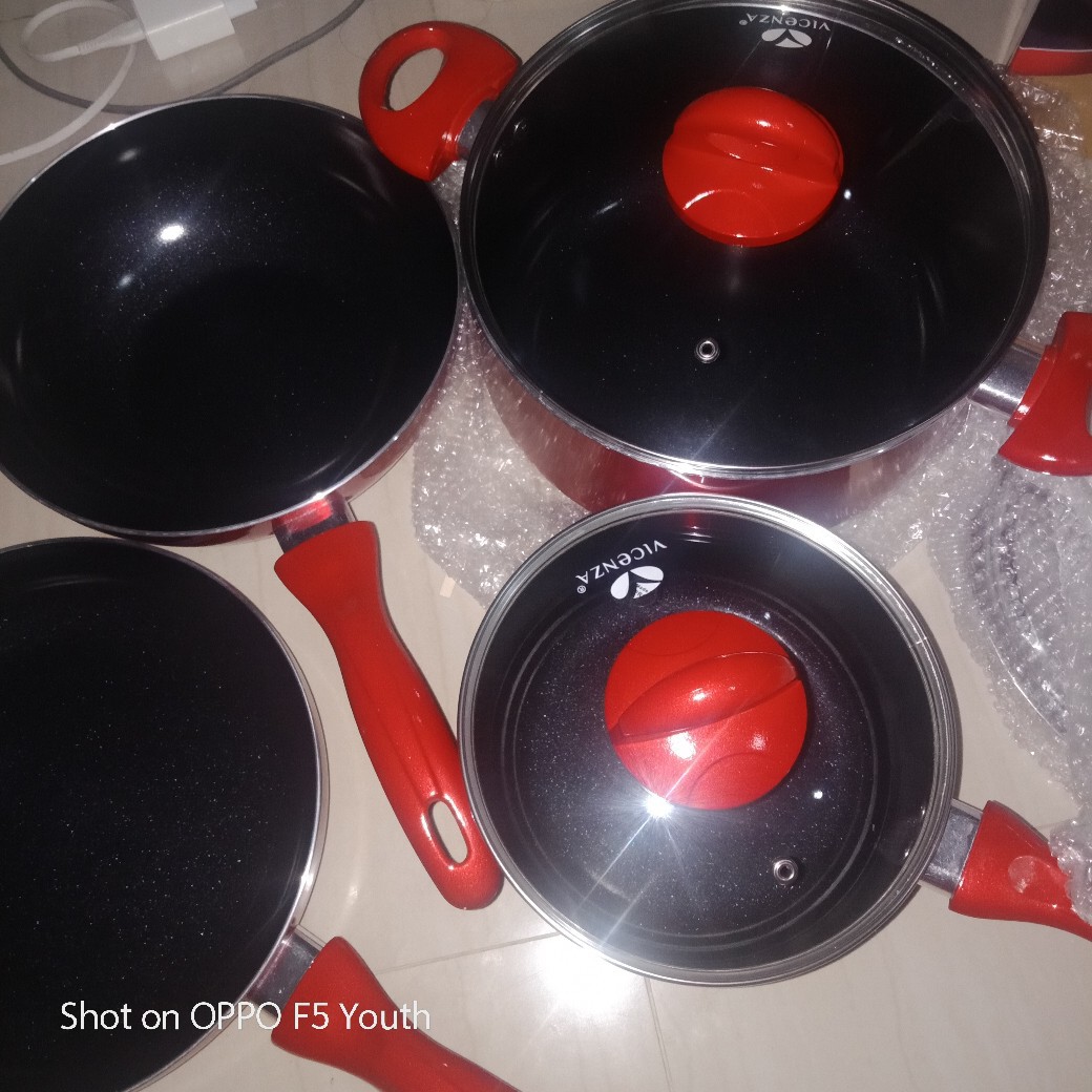 Panci Set Vicenza Warna Plus Kukusan Dan Keranjang Goreng V 712
