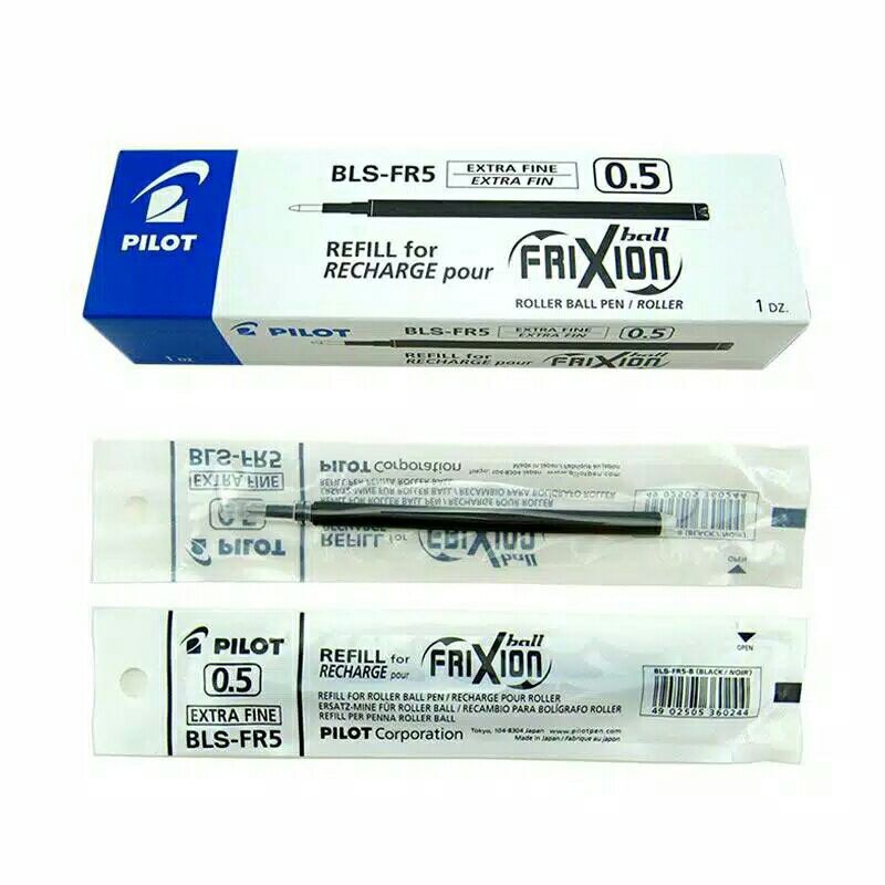 

Refill Pilot BLRS-FR5 Frixion Tinta Hitam Bisa dihapus Tip 0.5 Satuan- AGB