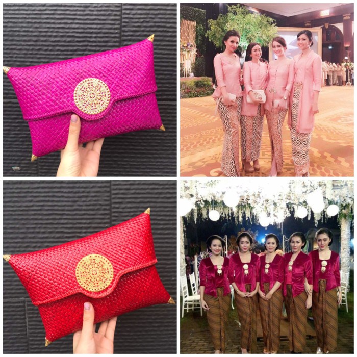 PROMO  Tas wanita cewe murah pesta lucu unik selempang batam CLUTCH ANYAM  Terlaris