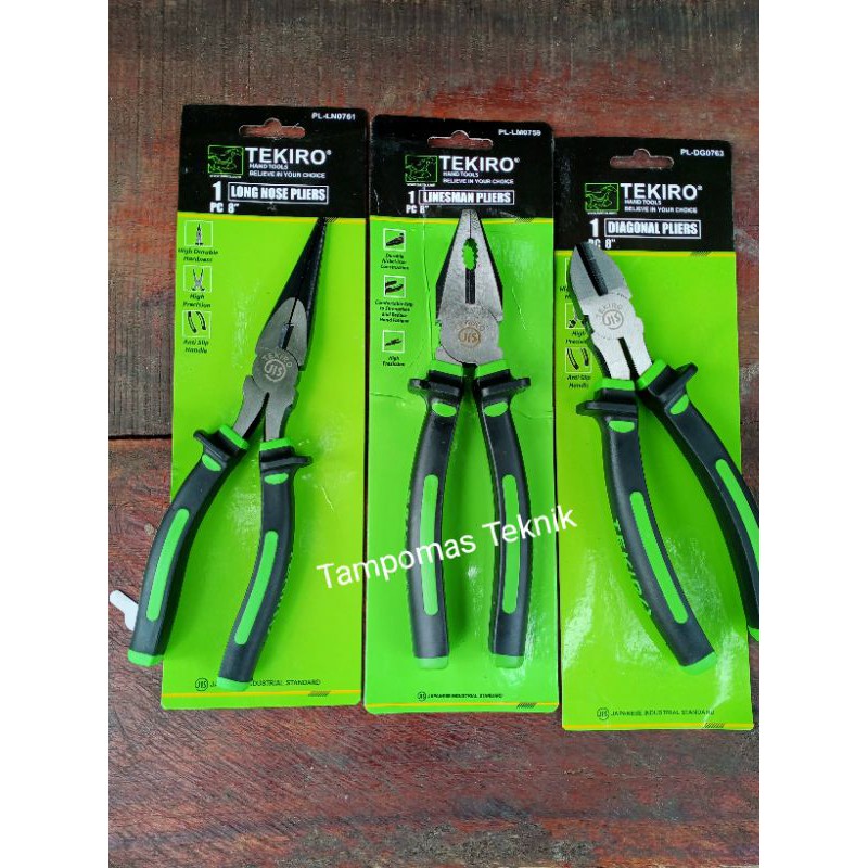 Tang Tekiro Set 3bh 8" Tang Kombinasi Tang Potong Tang Lancip Tekiro Original Tang Set Tekiro