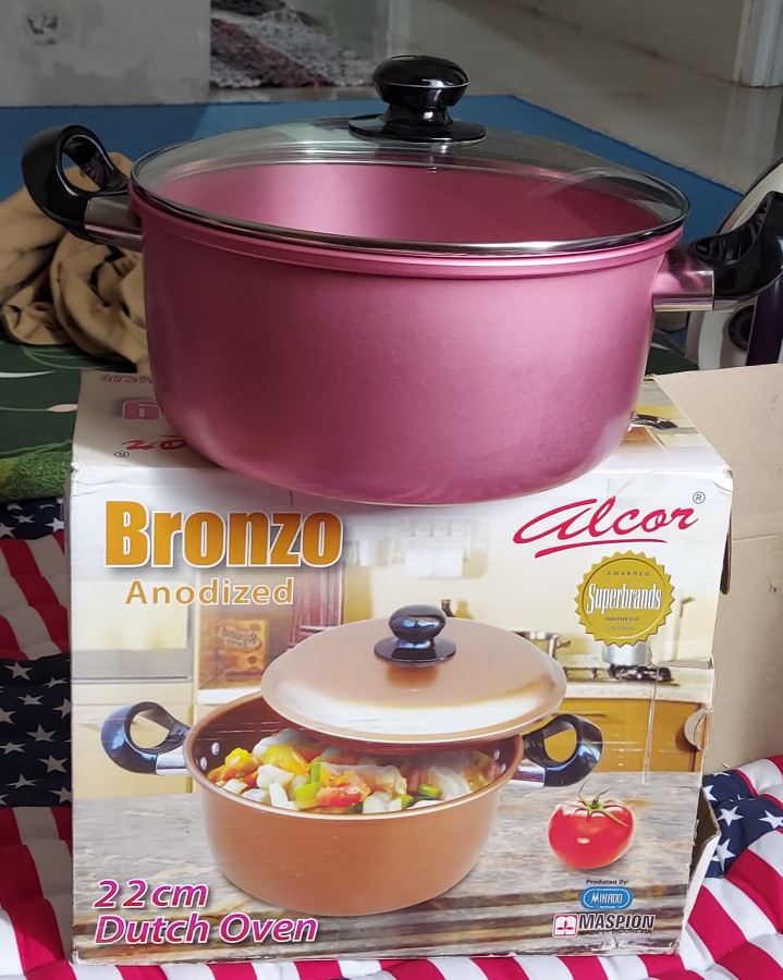 Panci Alcor Bronzo New Primero Tutup Kaca 22cm