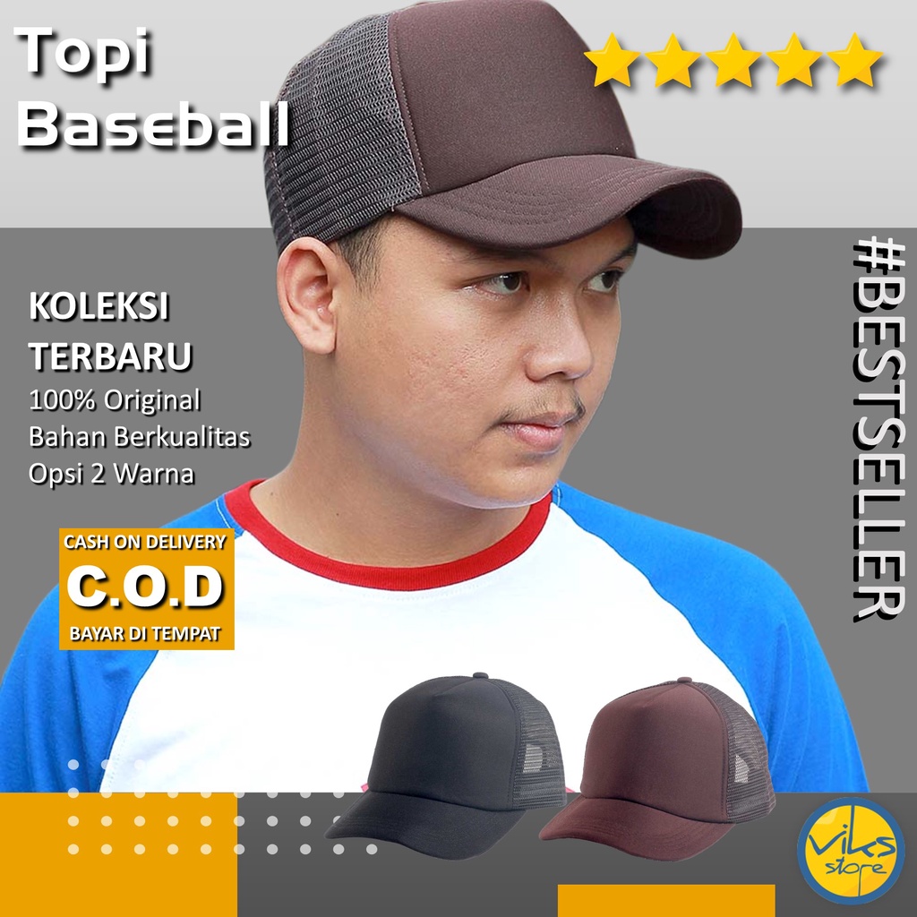 Topi Baseball Polos Jaring Pria Wanita Olahraga Baseball Cap Ukuran Dewasa Unisex PoloCaps Premium