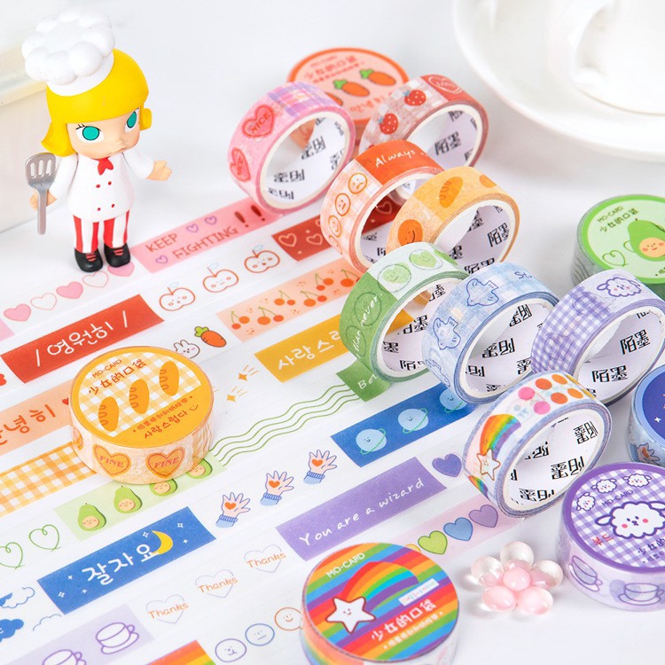 Washi Tape Kreatif Segar Kolase Jurnal Bahan DIY Stiker Washi Tape Kreatif Segar Kolase Jurnal Bahan DIY Stiker