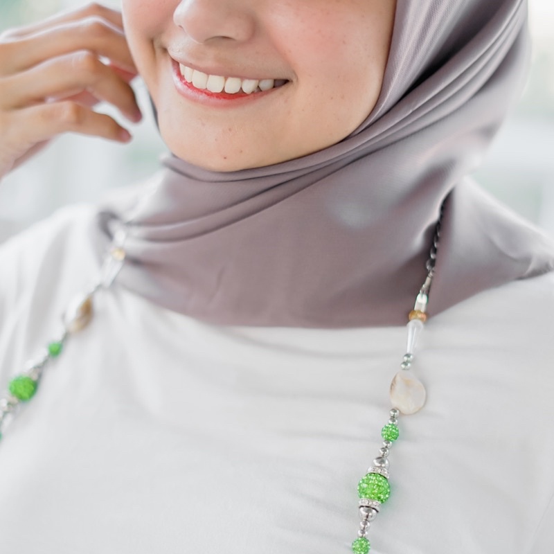 Koyu Hijab Strap/Kalung Masker Handmade