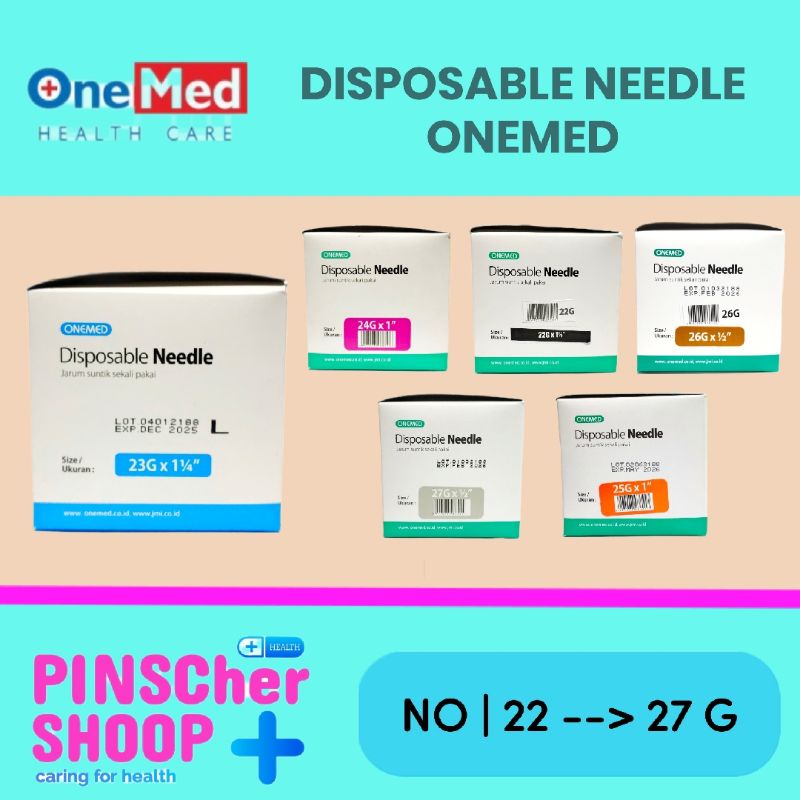 Needle Disposable Onemed Isi 100 Pcs