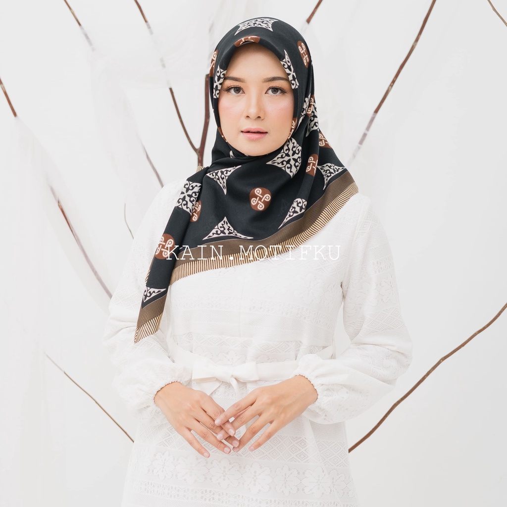 JILBAB MOTIF HIJAB SEGIEMPAT VOAL MOTIF PREMIUM JILBAB PRINT LASERCUT KERUDUNG SEGIEMPAT MOTIF MURAH-Mono
