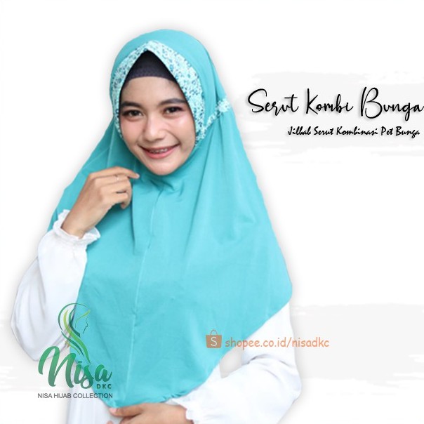 Jilbab Serut Adiba Bergo Jokowi Kombinasi Motif Bunga Dailyhijab Jersey