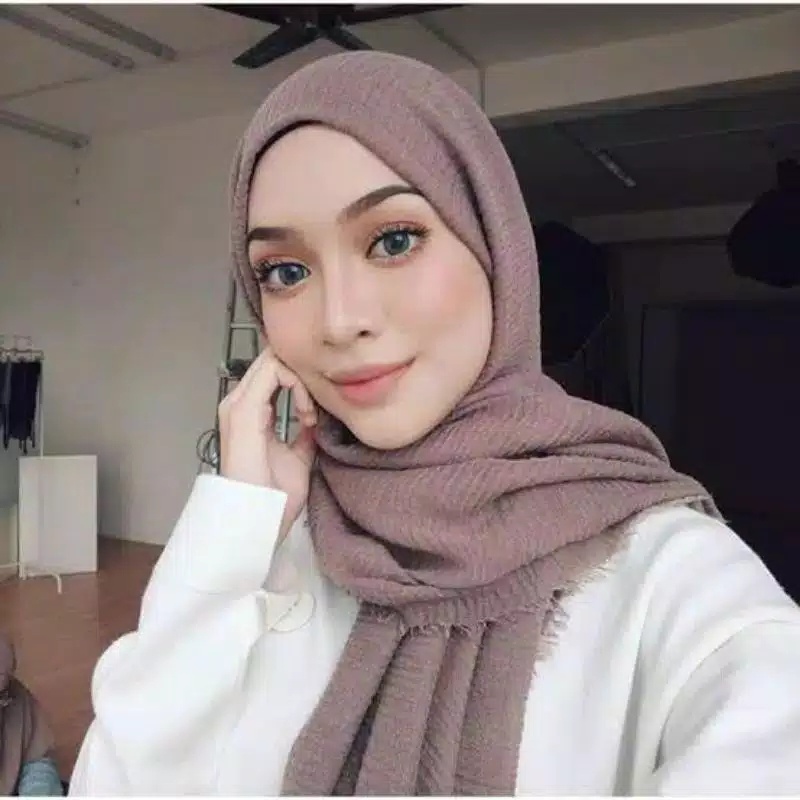 Termurah Pashmina Crinkle Azara / Pashmina Crinkle / Crinkle Azara-Nude