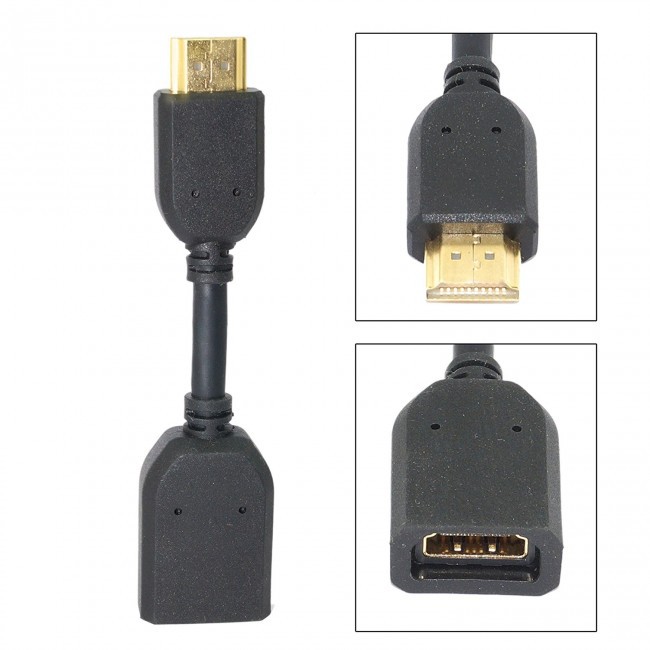 Kabel HDMI Extension Male to Female Sambungan HDTV 10 CM 10CM