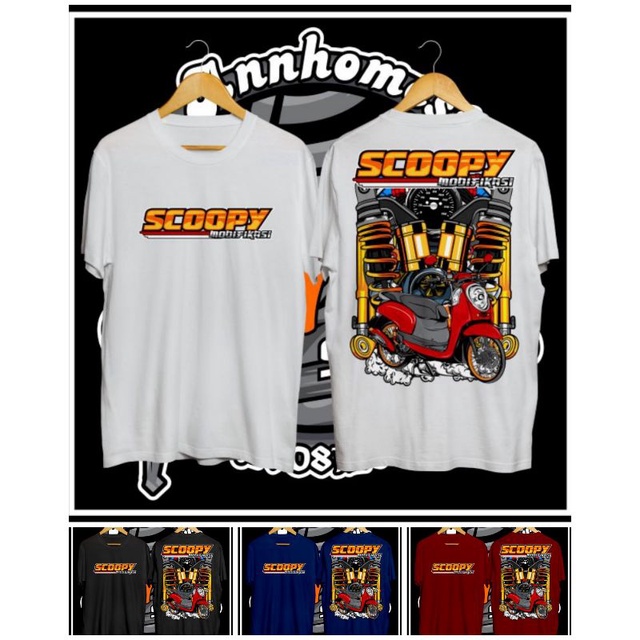 Kaos Honda Scoopy modifikasi / Kaos Scoopy jari jari (COD)