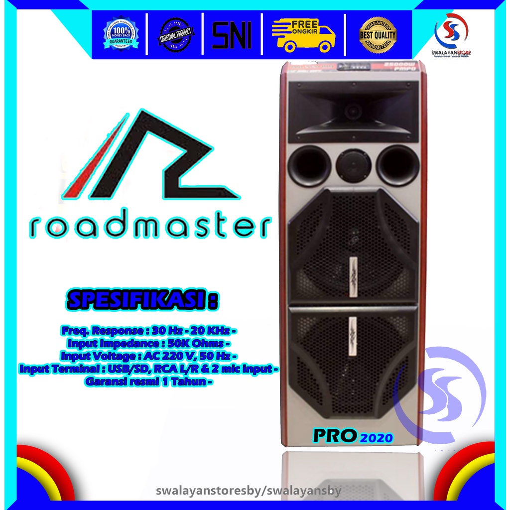 SPEAKER BLUETOOTH KARAOKE ROADMASTER PRO 2020 GARANSI RESMI