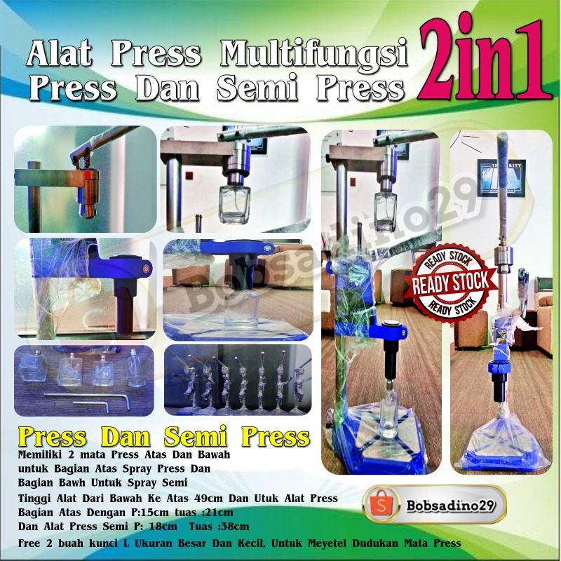 Alat press duduk besar/2 mata/alat parfum/alat presan botol 15mm 20mm