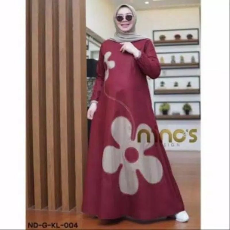Gamis ninos sulam bunga ori by NInos