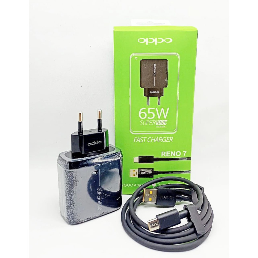 Charger OPPO Reno 7 MICRO &amp; TYPE C 65W Super Vooc Fast charging Original