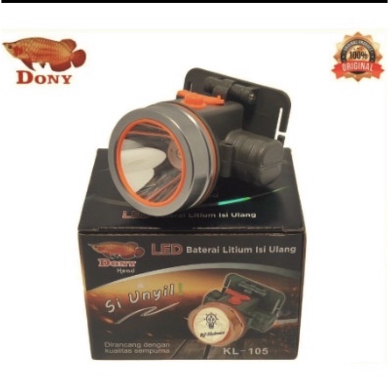 Senter Kepala DONY KL-105K Cahaya Kuning/Headlamp Dony 5 Watt